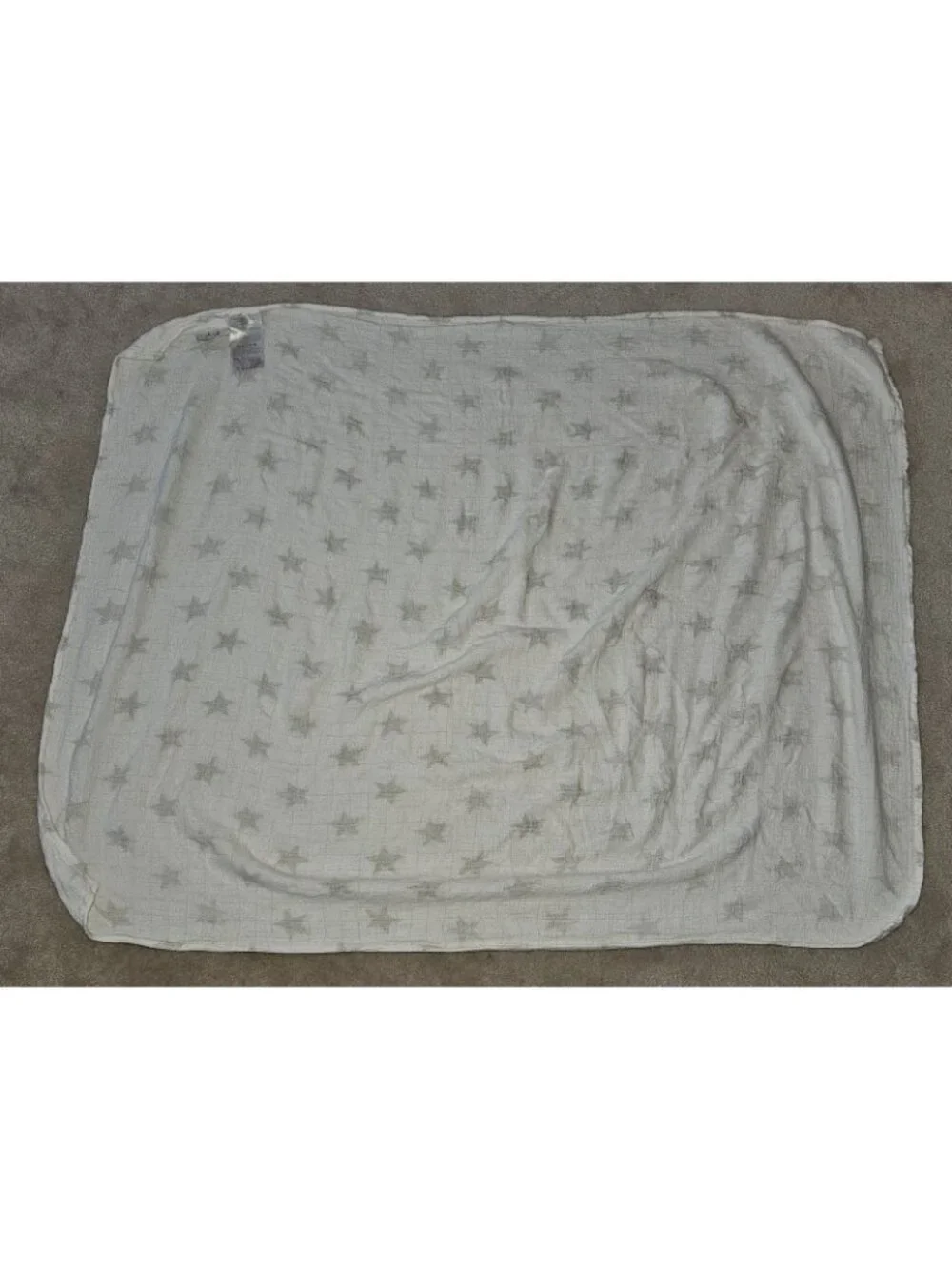 Aden & Anais White Gray Stars Swaddle Blanket Baby 30x36 Bamboo Rayon